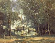 Corot Camille The Mill at Saint-Nicolas-les-Arras oil on canvas